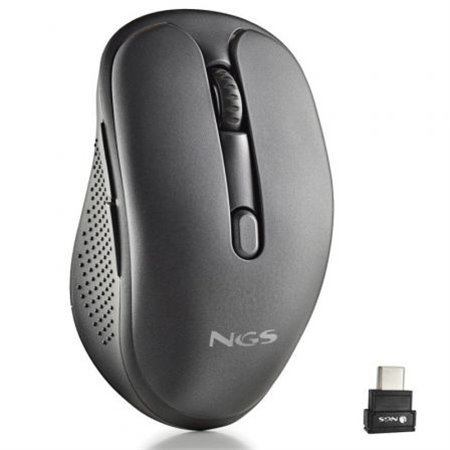 Mouse sem fio silencioso NGS Evo Mix/ Bateria recarregável/ Até 3200 DPI/ Preto