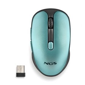 Mouse sem fio NGS Evo Rust/ Bateria recarregável/ Até 1600 DPI/ Verde água