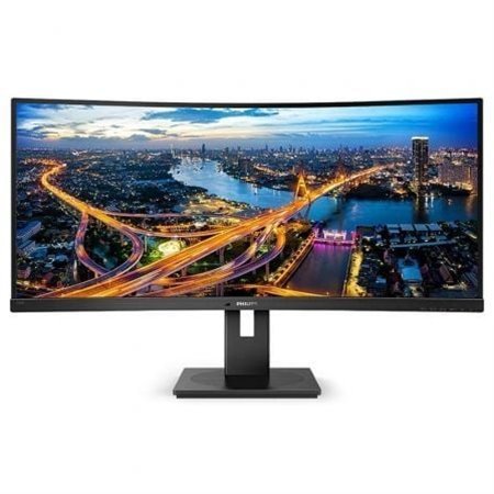 Monitor profissional ultrawide curvo Philips 346B1C de 34"/ WQHD/ Multimídia/ Altura ajustável/ Preto