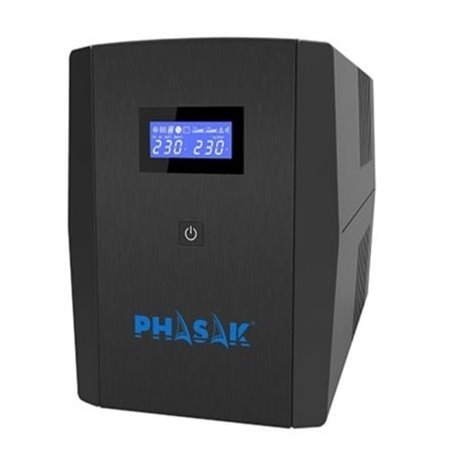UPS de linha interativa Phasak SIRIUS 1560 VA/ 1560VA-900W/ 4 saídas/ Formato torre