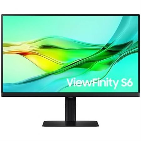 Monitor profissional Samsung ViewFinity S6 S24D604UAU 24" QHD, altura ajustável, preto