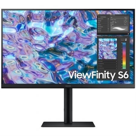 Monitor profissional Samsung ViewFinity S6 S27B610EQU 27" QHD, altura ajustável, preto