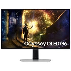 Monitor Smart Gaming Samsung OLED Odyssey G6 S27DG610SU 27" QHD, 0,03 ms, 240 Hz, VA, Altura Ajustável, Smart TV, Prata