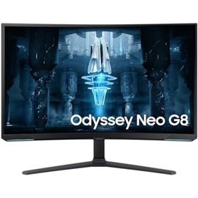 Monitor gamer curvo Samsung Odyssey Neo G8 S32BG850NP de 32" / 4K / 1 ms / 240 Hz / VA / Altura ajustável / Preto e branco