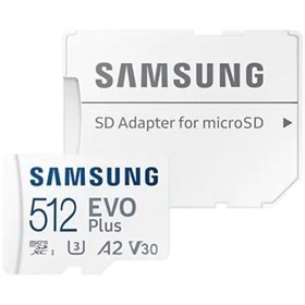 Cartão de memória microSD XC Samsung EVO Plus 2023 512 GB com adaptador/ Classe 10/ 160 MB