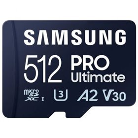 Cartão de memória microSD XC Samsung Pro Ultimate 512 GB com adaptador/ Classe 10/ 200 MBs