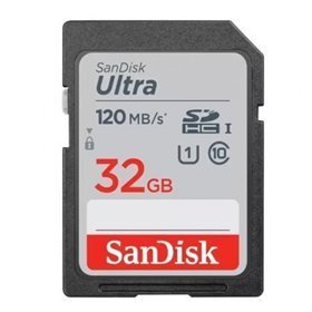 Cartão de memória SanDisk Ultra 32GB SD HC UHS-I - SDXC/ Classe 10/ 120 MB