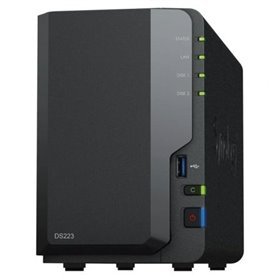 Synology Diskstation DS223 NAS/ 2 baias 3,5"- 2,5"/ 2 GB DDR4/ Formato Torre