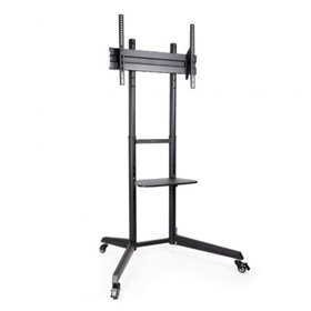 TooQ FS1170M-B Suporte de chão inclinável com rodas para TVs de 37 a 70 polegadas/até 50 kg