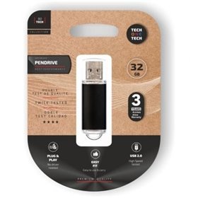 Pendrive 32GB Tech One Tech Basic USB 2.0/ Preto