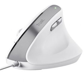 Mouse ergonômico Trust Bayo II/ Até 2400 DPI/ Branco