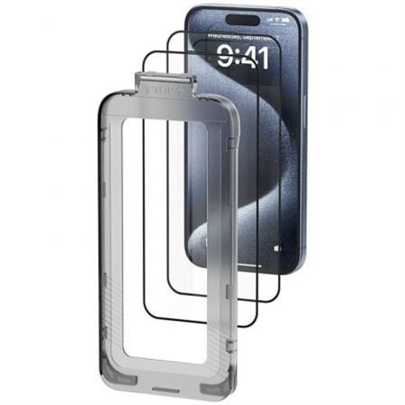 Película de vidro temperado Vention KUKTCA-30 para iPhone 15 Pro + ferramenta de instalação à prova de poeira