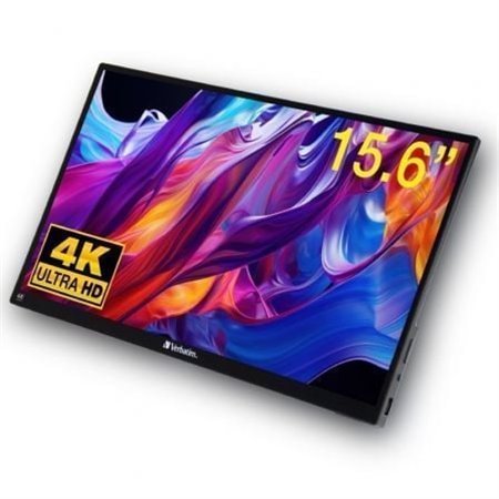 Monitor portátil touchscreen Verbatim PMT-15-4K 15,6"/ 4K/ preto