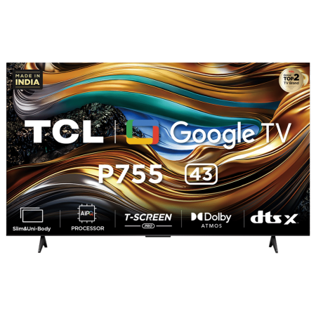 Televisor TCL P755 Smart TV 43" LED UltraHD 4K HDR - WiFi, HDMI, USB 2.0, Ethernet, Bluetooth - VESA 200x100mm