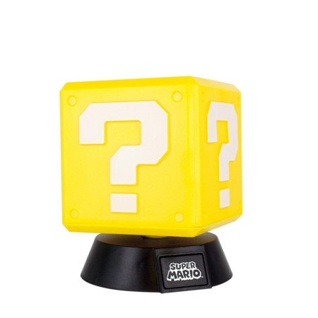 Lâmpada 3d paladone nintendo super mario bloco de perguntas