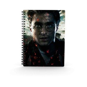Notebook efeito 3d sd brinquedos harry potter face harry potter