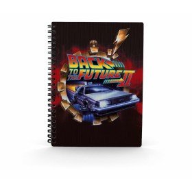 cartaz de notebook de efeito 3d bttf 2 de volta para o futuro