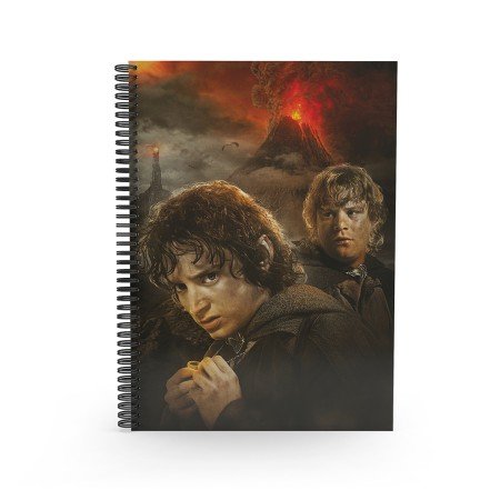 Caderno efeito 3d frodo e sam o senhor dos anéis