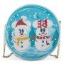 Bolsa Loungefly bonecos de neve disney minnie e mickey