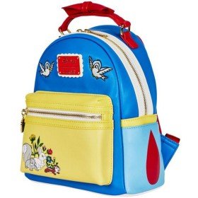 Loungefly disney mochila branca de neve cosplay alça arco mini mochila
