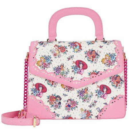 Tatuagens das princesas da Disney Loungefly em bolsa transversal