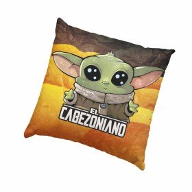 Almofada quadrada sd toys star wars the mandalorian big head baby yoda embalagem vazia