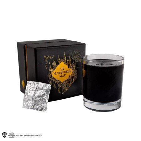 Vela do mapa do maroto e colar de cineréplicas do harry potter