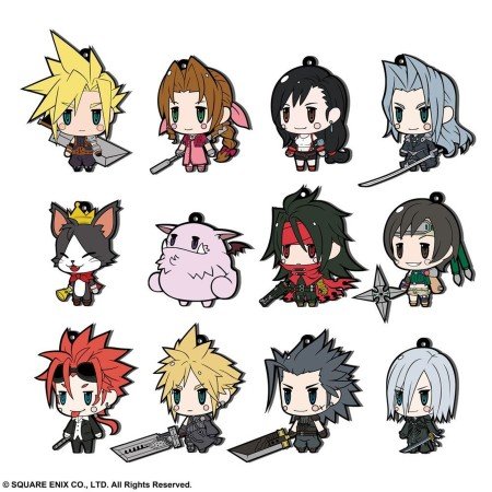 Conjunto de 12 pingentes de borracha square enix final fantasy vii edição estendida