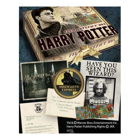 Réplica a caixa de artefatos da nobre coleção harry potter