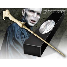 Réplica da varinha da nobre coleção harry potter lord voldemort com caixa e placa de identificação