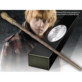Réplica da varinha do harry potter ron weasley da nobre coleção com caixa e placa de identificação