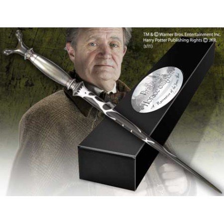 Réplica da varinha nobre da coleção harry potter horace slughorn com caixa e placa de identificação