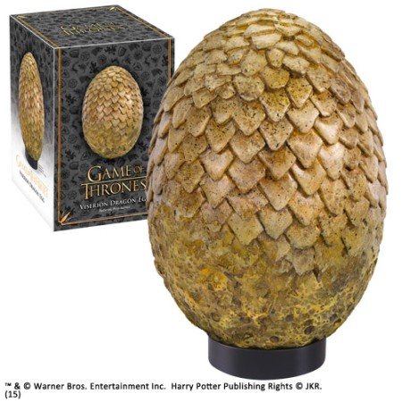 Réplica da nobre coleção jogo dos tronos viserion dragão ovo 20,32 cm