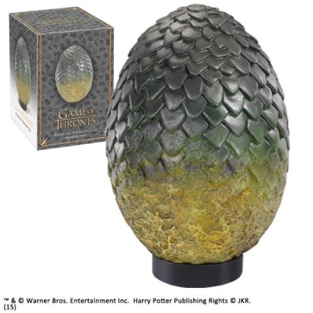 Réplica da coleção nobre jogo dos tronos ovo de dragão rhaegal 20,32 cm