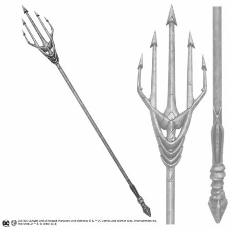 Réplica da coleção nobre dc liga da justiça tridente aquaman escala 1 - 1 186 cm
