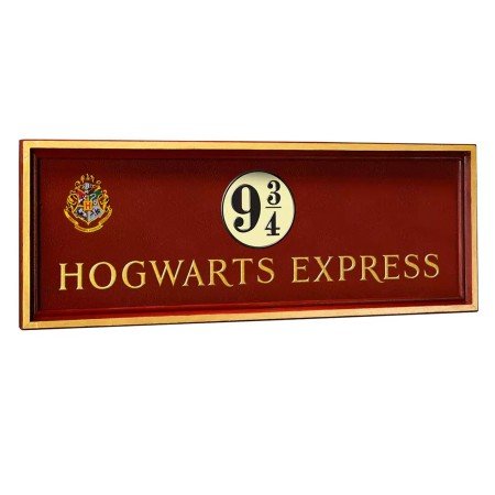 Placa da coleção nobre harry potter plataforma 9 3 - 4