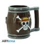 Caneca 3d abysse barril de uma peça com logo jolly roger