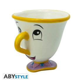 caneca 3d abystyle disney a bela e a fera - chip