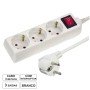 Tomada Elétrica C/ 3 Saídas Interruptor 3M