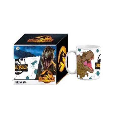 Caneca gb eye cerâmica mundo jurássico em caixa de presente
