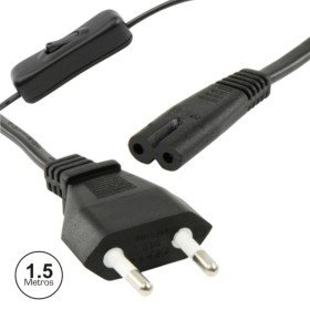 Cabo Alimentação Ac Plano / Tipo 8 Iec C7 C/ Interruptor1.5M