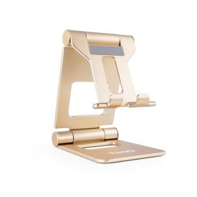 Suporte de mesa Tooq para telefone - tablet fino dobrável dourado