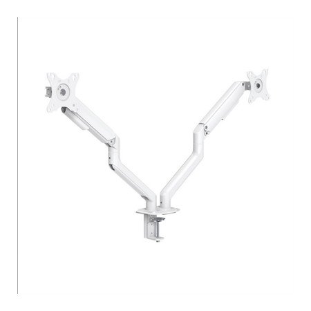 Suporte de mesa tv tooq 17 - 32 polegadas 2 telas brancas