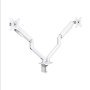 Suporte de mesa tv tooq 17 - 32 polegadas 2 telas brancas