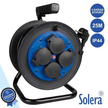Extensão Tomada Elétrica C/ 4 Saídas 25M Proteção Solera