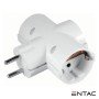 Tomada Elétrica C/ 3 Saídas Branco Entac