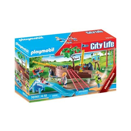 parque de aventura playmobil city life com navio naufragado