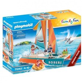 catamarã divertido para a família playmobil