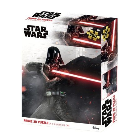 Quebra-cabeça lenticular prime 3d star wars darth vader pose luta 500 peças