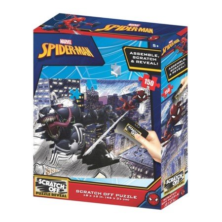 Marvel Spiderman vs Venom Prime 3D Scratch Puzzle 150 peças